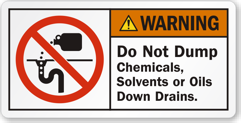 Do not dump chemicals down the drain - simple ways to help save the earth