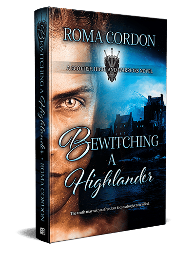Bewitching a Highlander book cover in 3D