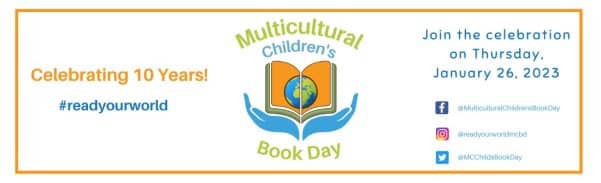Multicultural Children's Book Day banner 10 years