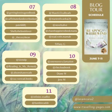 Reaping the Whirlwind blog tour schedule