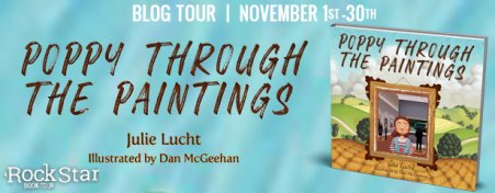 Poppy Through the Paintings book tour header
